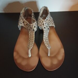 Nine West silver flats size 6.5m